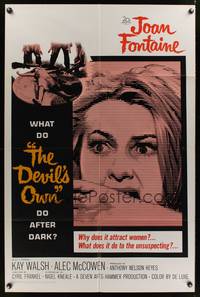 8h272 DEVIL'S OWN 1sh '66 Hammer, Joan Fontaine, what does it do to the unsuspecting?