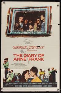 8h278 DIARY OF ANNE FRANK 1sh '59 Millie Perkins as Jewish girl in hiding in World War II!