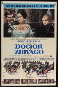 8h290 DOCTOR ZHIVAGO style B 1sh '65 Omar Sharif, Julie Christie, David Lean English epic!