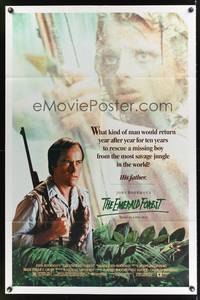 8h324 EMERALD FOREST 1sh '85 John Boorman, Powers Boothe, based on a true story!