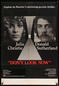8h299 DON'T LOOK NOW English 1sh '73 Julie Christie, Donald Sutherland, directed by Nicolas Roeg!