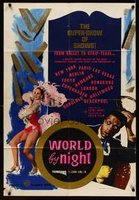 8h988 WORLD BY NIGHT English 1sh 1962 Luigi Vanzi's Il Mondo di notte, Italian showgirls!