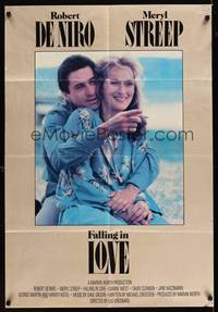 8h343 FALLING IN LOVE int'l 1sh '84 romantic close-up of Robert De Niro & Meryl Streep!