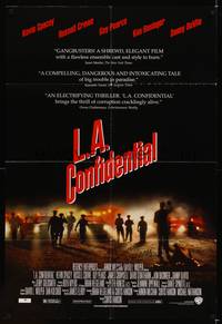 8h573 L.A. CONFIDENTIAL signed DS 1sh '97 by Russell Crowe, cool crime scene image!