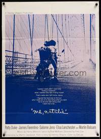 8h638 ME NATALIE int'l 1sh '69 cool image of Patty Duke & James Farentino on motorcycle on bridge!