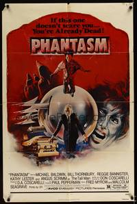 8h733 PHANTASM 1sh '79 if this one doesn't scare you, you're already dead, cool art by Joe Smith!