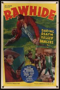 8h767 RAWHIDE 1sh R40s baseball legend Lou Gehrig & Smith Ballew daring Death Valley dangers!