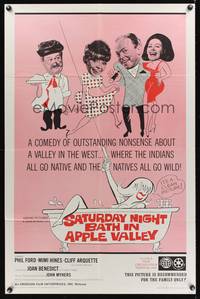 8h797 SATURDAY NIGHT BATH IN APPLE VALLEY 1sh '65, Phil Ford, a comedy of outstanding nonsense!