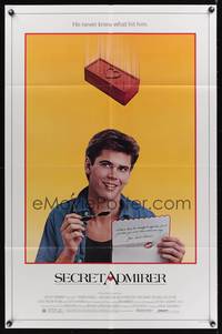8h802 SECRET ADMIRER 1sh '85 C. Thomas Howell about to get hit with brick!