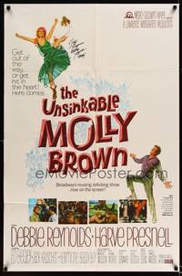 8h951 UNSINKABLE MOLLY BROWN signed 1sh '64 by Debbie Reynolds as Titanic survivor!