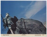 8j709 STAR WARS color 11x14 still '77 George Lucas, close up of Storm Trooper riding on creature!