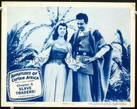 8j023 ADVENTURES OF CAPTAIN AFRICA chap 6 LC '55 c/u of slave trader & pretty slave girl, serial!