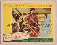 8j028 AFFAIR TO REMEMBER LC #8 '57 Cary Grant, Deborah Kerr & disapproving older lady on ship!