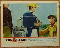 8j033 ALAMO LC #6 '60 Richard Widmark as Jim Bowie with Laurence Harvey as Colonel Travis!