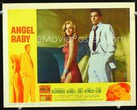 8j051 ANGEL BABY LC #7 '61 great close up of George Hamilton with sexy Salome Jens!