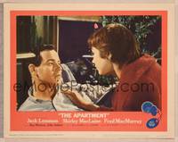 8j059 APARTMENT LC #8 '60 Billy Wilder, close up of Shirley MacLaine with bleeding Jack Lemmon!