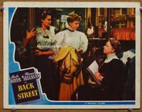 8j073 BACK STREET LC '40 Margaret Sullavan stands between young lady and older woman!
