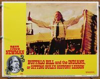 8j106 BUFFALO BILL & THE INDIANS LC #6 '76 c/u of jubilant Paul Newman with knife & headdress!