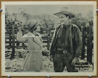 8j113 BUSTER LC '23 cowboy Dustin Farnum laughs at pretty Doris Pawn holding rope!