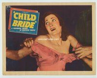 8j126 CHILD BRIDE LC '38 close up of frightened teen being grabbed and her dress falling off!