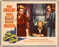 8j144 COUNTRY GIRL LC #2 '54 3-shot of Grace Kelly, Bing Crosby & William Holden!