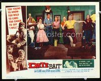 8j164 DATE BAIT LC #3 '60 wacky image of happy teens watching a woman dance by herself!