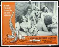 8j170 DE SADE LC #2 '69 laughing Keir Dullea drinking in bed with three sexy women!