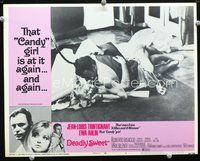 8j173 DEADLY SWEET LC #4 '67 Ewa Aulin rolling on the floor with Jean-Louis Trintignant!