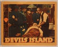 8j190 DEVIL'S ISLAND LC '39 Dr. Boris Karloff examines man on table as police watch!