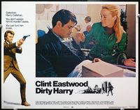 8j200 DIRTY HARRY LC #4 '71 Don Siegel, c/u of Reni Santoni in hospital visited by pretty blonde!