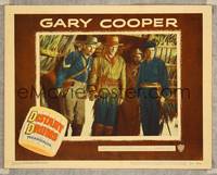8j203 DISTANT DRUMS LC #8 '51 c/u of Gary Cooper in buckskin in the Florida Everglades!