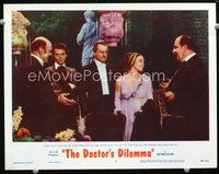8j209 DOCTOR'S DILEMMA LC #2 '59 Leslie Caron with Bogarde, Sim, Robinson & Morley at dinner!
