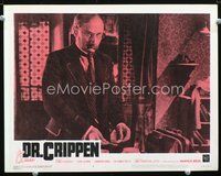 8j217 DR. CRIPPEN LC #6 '64 c/u of Donald Pleasance as the doctor accused of killing his wife!