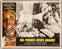 8j221 DR. PHIBES RISES AGAIN LC #6 '72 c/u of Vincent Price feeding grape to sexy violin player!