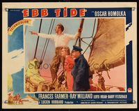 8j235 EBB TIDE LC '37 close up of Frances Farmer on shipboard with Oscar Homolka & Ray Milland!