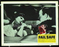 8j253 FAIL SAFE LC '64 close up of Walter Matthau in car with sexy lady, directed by Sidney Lumet!