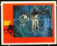 8j258 FANTASTIC VOYAGE LC #1 '66 great close up of sexy Raquel Welch & Stephen Boyd in bloodstream