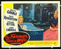 8j260 FARMER TAKES A WIFE LC #2 '53 Thelma Ritter watches naked Betty Grable singing in bath!