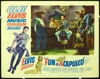 8j305 FUN IN ACAPULCO LC #7 '63 Elvis Presley laughing it up in a Mexican bar!