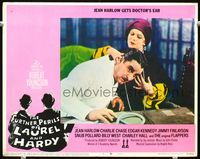 8j308 FURTHER PERILS OF LAUREL & HARDY LC #3 '67 super young Jean Harlow grabbing her doctor!