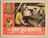 8j318 GIANT GILA MONSTER LC #2 '59 classic border art of giant hand grabbing teens in hot rod!