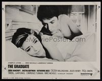 8j328 GRADUATE int'l LC #3 '68 classic close up image of Dustin Hoffman & Anne Bancroft in bed!