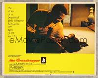 8j331 GRASSHOPPER LC #5 '70 close up of Jacqueline Bisset laying on bed with Jim Brown!