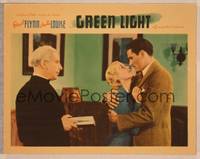 8j335 GREEN LIGHT LC '37 young doctor Errol Flynn hugs his bride Anita Louise after wedding!