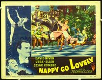 8j340 HAPPY GO LOVELY LC #5 '51 sexy Vera-Ellen dancing on checkerboard floor!