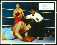 8j348 HEART OF A MAN Eng/Italy LC '59 Frankie Vaughan in boxing ring about to be counted out!