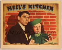 8j352 HELL'S KITCHEN LC '39 great close up of Ronald Reagan & Margaret Lindsay in cool hat!