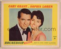 8j376 HOUSEBOAT LC #4 '58 best close up of Cary Grant in tux & Sophia Loren!
