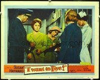 8j395 I WANT TO LIVE LC #8 '58 Susan Hayward as Barbara Graham is brought to her jail cell!