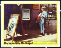 8j400 INCREDIBLE MR. LIMPET LC #7 '64 Don Knotts stands by James Montgomery Flagg recruiting sign!
